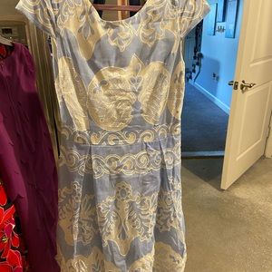 EUC Cremieux fit and flare lace dress